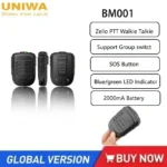 UNIWA BM001 Zello PTT Walkie Talkie Apps Bluetooth micrófono de mano soporte PPT auricular teléfono móvil interruptor de grupo SOS botón POC