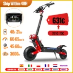 Patinete eléctrico plegable X7/X7PRO, 3600W, 60-65 km/h, Motor Dual de 1800W, 11 pulgadas, 48V, 21Ah, 45-60km de kilometraje