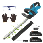 Cortasetos eléctrico de 22 pulgadas, recortador inalámbrico con cuchilla de doble acción, 3/5 "de capacidad de corte, herramientas de jardín para batería Makita de 18V