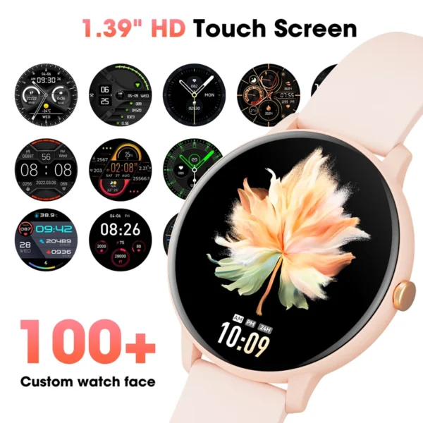 Karchilor Reloj Inteligente para Mujer Bluetooth - Monitoreo de Salud y Fitness - Imagen 5