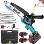 Sierra Eléctrica Sin Escobillas - Motosierra de Mano para Jardín, Corte de Madera, Registros, Herramienta Eléctrica para Batería Makita 18V