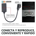 JSBM Bluetooth para coche Módulo Bluetooth inalámbrico AMI Music Aux Adaptador para Audi VW MMI 3G MDI VW Golf Jetta Passat modelos de 2005 2006 2007 2008 2009 2010 2011
