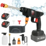 Pistola lavadora de coches de alta presión inalámbrica de 50bar, generador de espuma, pistola de agua, limpiador en aerosol, lavadora de coches con baterías