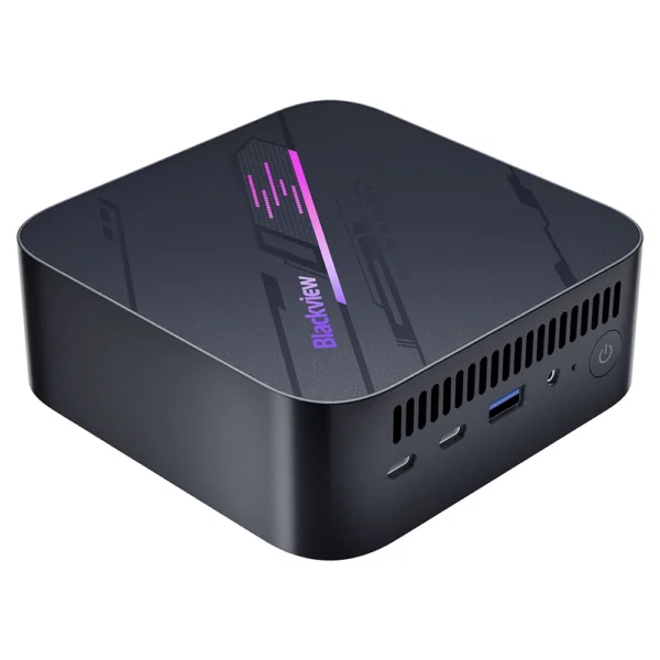 Blackview MP100 Mini PC, AMD Ryzen 7 5700U 8 Cores Max 4.3GHz, 16GB RAM 512GB SSD, DP+HDMI+Type-C Triple 4K Display, WiFi 6 Bluetooth 5.2, 2*USB 3.2, 1*USB 2.0, 1*RJ45, 1*Audio Jack