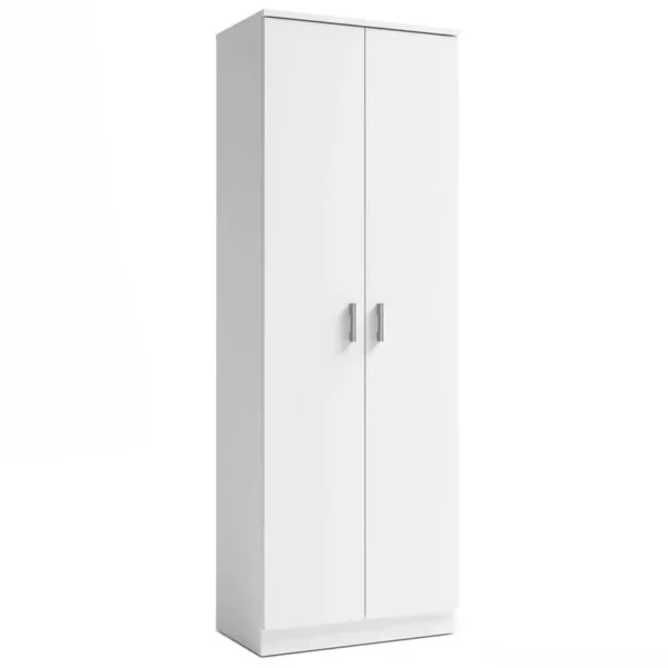 Miroytengo Mueble Zapatero Recibidor Armario Auxiliar Blanco 2 Puertas 6 Estantes 60CM