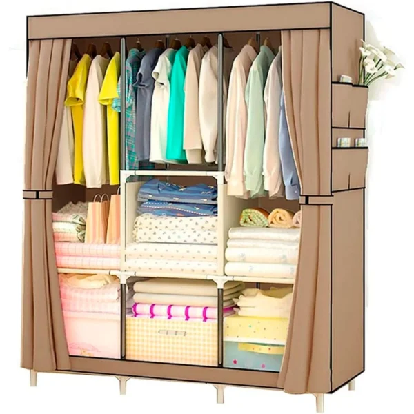 Armario Vesditor Nyana Home Bolsillos Laterales 6 Huecos de Almacenaje 15/20 Prendas Polipropileno y Tela no Tejida 158x106x45 cm