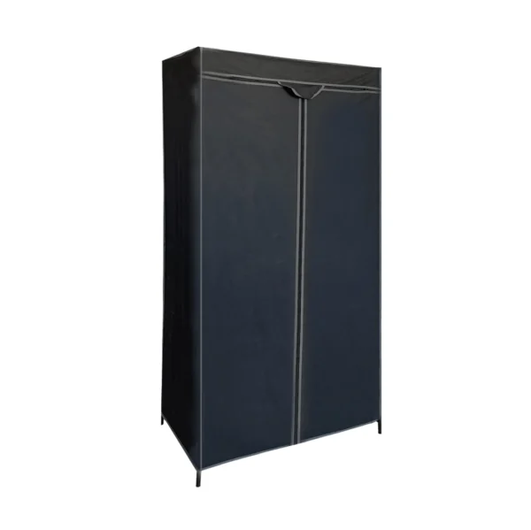 Acomoda Textil – Armario de Tela Organizador de Ropa Resistente al Polvo de Fácil Montaje. Ropero Negro con Estantes Desmontable y Ligero para Dormitorio, Apartamento. - Imagen 2