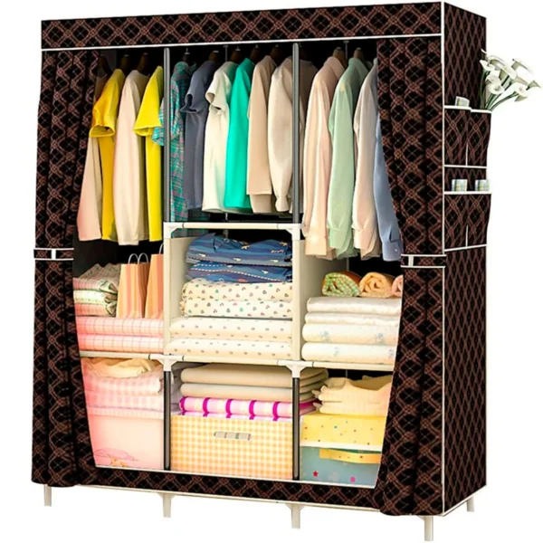 Armario Vesditor Nyana Home Bolsillos Laterales 6 Huecos de Almacenaje 15/20 Prendas Polipropileno y Tela no Tejida 158x106x45 cm - Imagen 4