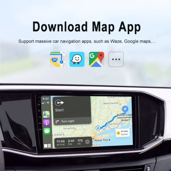 LoadKey y Carlinkit con cable y inalámbrico CarPlay inalámbrico Android Auto Dongle para modificar la pantalla Android coche Ariplay Smart Link IOS15 - Imagen 4