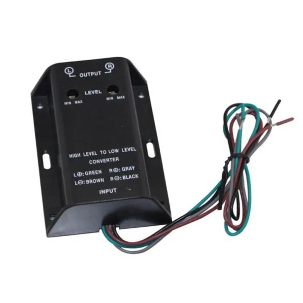 Adaptador convertidor de altavoz RCA de Audio para coche, salida de nivel alto a bajo, adaptador de Audio de graves, amplificador de cable