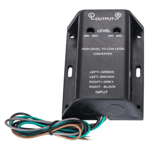 Adaptador convertidor de altavoz RCA de Audio para coche, salida de nivel alto a bajo, adaptador de Audio de graves, amplificador de cable - Imagen 2
