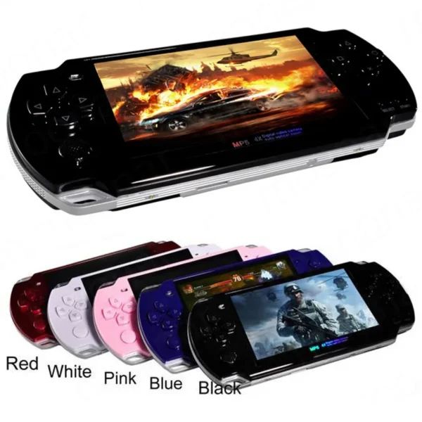 5000 juegos integrados, reproductor de juegos portátil PMP de 8GB y 4,3 pulgadas, reproductor MP3 MP4 MP5, cámara de vídeo FM, consola de juegos portátil - Imagen 2