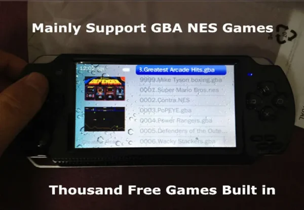 5000 juegos integrados, reproductor de juegos portátil PMP de 8GB y 4,3 pulgadas, reproductor MP3 MP4 MP5, cámara de vídeo FM, consola de juegos portátil - Imagen 4