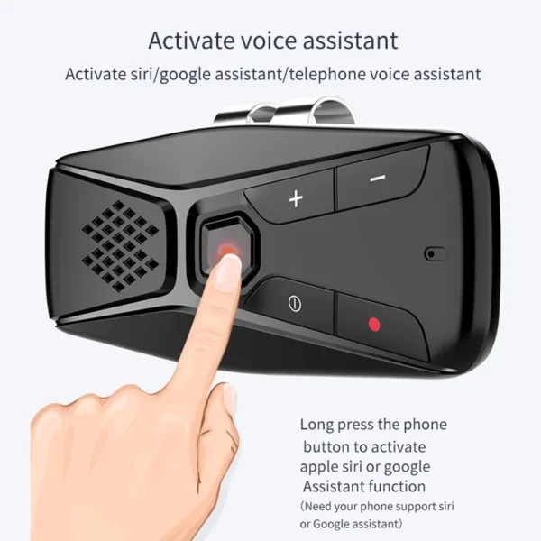 JaJaBor-Kit de manos libres para coche, altavoz inalámbrico con micrófono, Bluetooth 5,0, apagado automático y conexión automática - Imagen 3