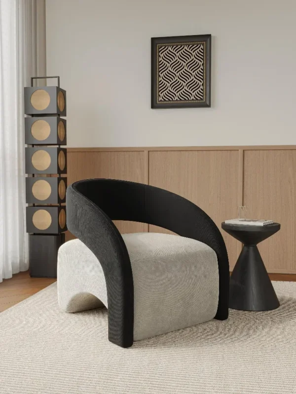 Silla individual para sala de estar, sofá individual perezoso, silla de ocio de diseñador, sofá individual ligero de lujo de alta gama
