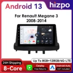 Hizpo 2Din 9 pulgadas CarPlay Android Auto Radio de coche para Renault Megane 3 2008 - 2014 UI7862 Multimedia GPS BT 4G RDS DSP SWC