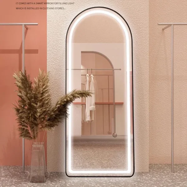 Espejo con iluminación Led para decoración del hogar, accesorios de maquillaje para suelo, diseño moderno, grandes Espejos Decorativos de lujo - Imagen 4
