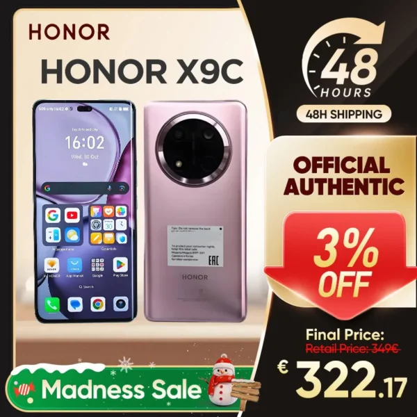 HONOR X9c 5G SmartPhones versión global Android móvil Snapdragon 6 Gen 1 CPU 108MP Cámara 6,78 pulgadas AMOLED