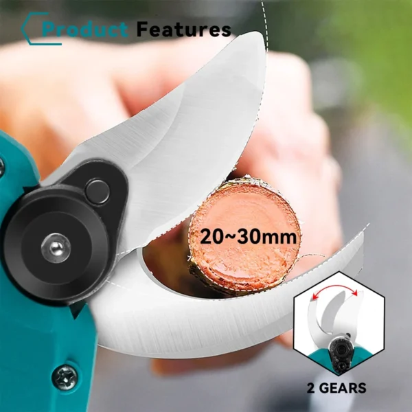 Tijeras de podar inalámbricas de 30mm, tijeras eléctricas de jardín con batería LED que indica y cortar los tiempos, poda de árboles frutales para Makita - Imagen 5