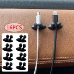 Gancho administrador de cables para cargador de teléfono y salpicadero de coche, organizador de línea de auriculares, soporte de abrazadera, accesorios de Interior de coche