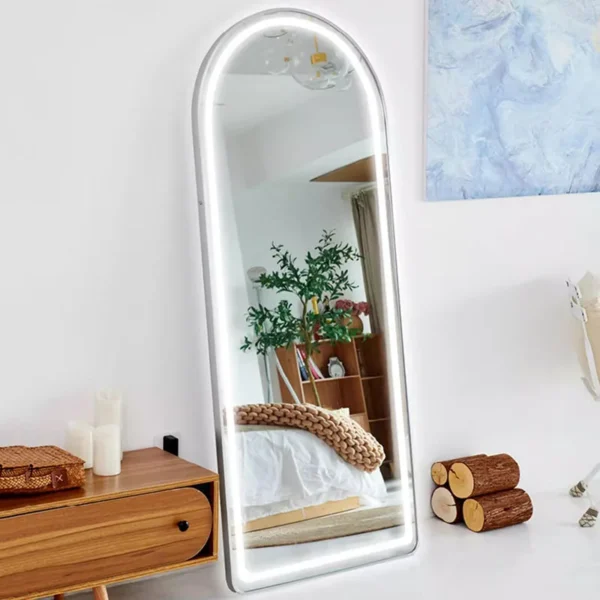 Espejo con iluminación Led para decoración del hogar, accesorios de maquillaje para suelo, diseño moderno, grandes Espejos Decorativos de lujo - Imagen 3