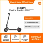 Oficial｜Xiaomi Electric Scooter 4 Lite (2nd Gen) Negro, Sistema BMS , 25 km Autonomía máx, 300 W Potencia nominal