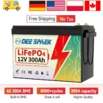 Batería LiFePO4 UE EE. UU., 12V, 300ah, batería de litio de ciclo profundo, 3480wh para Motor de pesca, cabina marina fuera de la red, almacenamiento de energía para el hogar