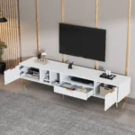 Soporte de TV Vertical con patrón de panal mate para sala de estar, moderno, de lujo, múltiple, 180x40x41 cm, blanco