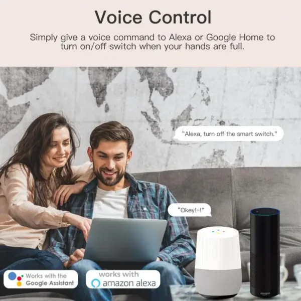 Tuya Smart Zigbee/WiFi Mini interruptor de Control bidireccional interruptor de luz con Monitor de energía SmartLife soporte remoto Alexa Google - Imagen 2