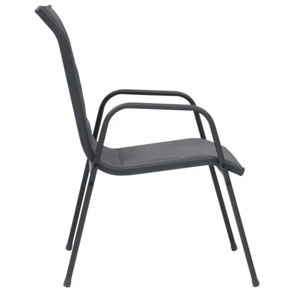 Muebles de acero antracita para comedor, 7 piezas, para exteriores - Imagen 6