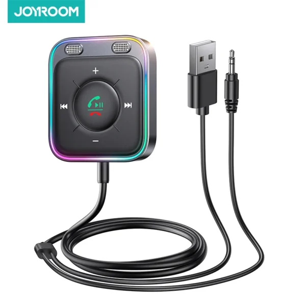 Joyroom-receptor inalámbrico para coche, adaptador con Bluetooth 5,3, doble micrófonos mejorados, ENC, cancelación de ruido, 3,5mm, AUX