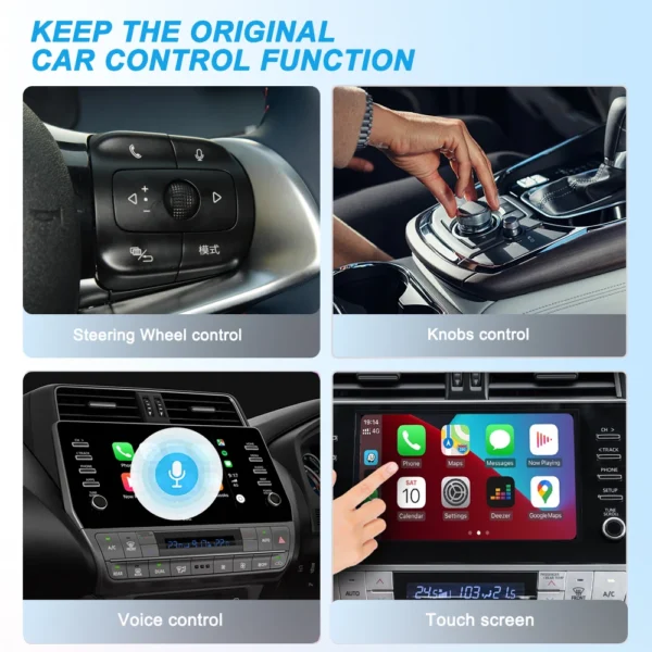 Acodo nuevo adaptador inalámbrico CarPlay Android Auto para coche Plug and Play Mini caja inteligente conexión WiFi conexión Universal Bluetooth conexión rápida - Imagen 2