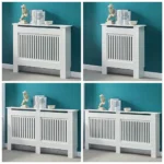 Cubierta blanca para radiador de pared, cubierta de parrilla de madera moderna de MDF, S/M/L/XL