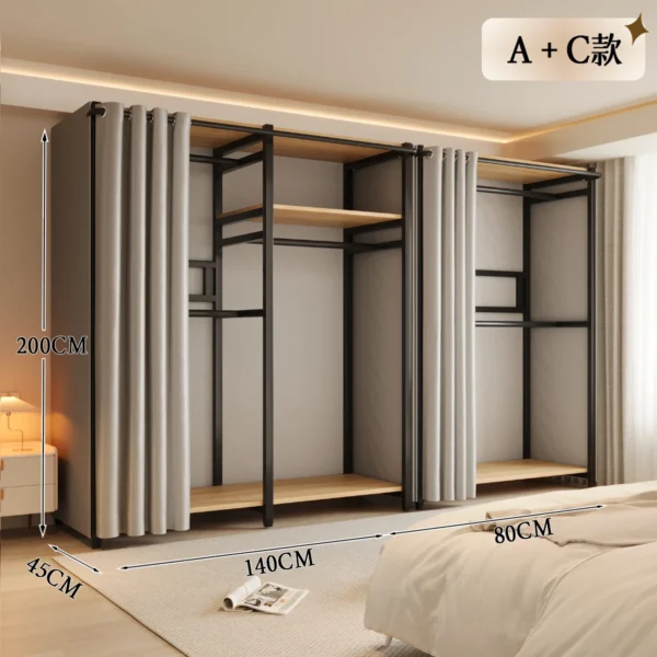 Armario Para ropa, organizador de almacenamiento, armarios abiertos, pantalla moderna de lujo, muebles modernos de gran capacidad Para Casa - Imagen 6