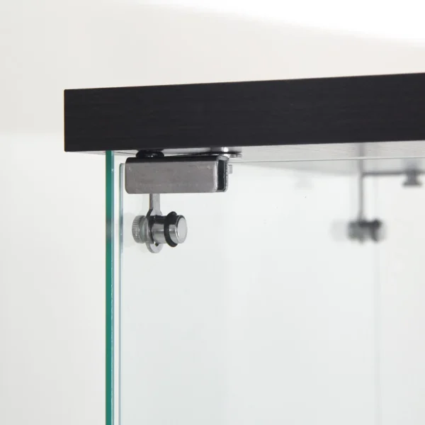 Vitrina de cristal con luz, gabinetes de salón modernos de 3 capas, gabinete de almacenamiento para libros coleccionables, vino, 125x42x36cm - Imagen 3