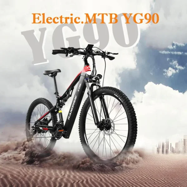 Rad Ride-bicicleta eléctrica YG90, bici con Motor de 1000W, 48V, 17Ah, velocidad máxima de 45 km/h, batería de 27,5 pulgadas, neumáticos todoterreno, freno hidráulico de montaña - Imagen 2