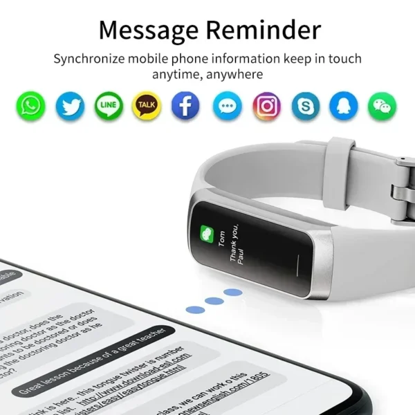 Xiaomi Amoled reloj inteligente hombres 2024 banda inteligente mujeres ritmo cardíaco sangre Smartwartch pulsera inteligente impermeable deporte Fitness Tracker - Imagen 4