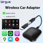 Birgus C1 inalámbrico CarPlay AI BOX inalámbrico Android Auto WIFI 2,4G y 5,8 Ghz BT5.0 conexión automática Plug & Play para coches AA CP con cable