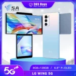 Original LG WING LMF100N 5G teléfono móvil NFC 6GB + 128GB F100N 6,8 ''64MP + 13MP + 12MP Snapdragon 765G octa-core Android Smartphone