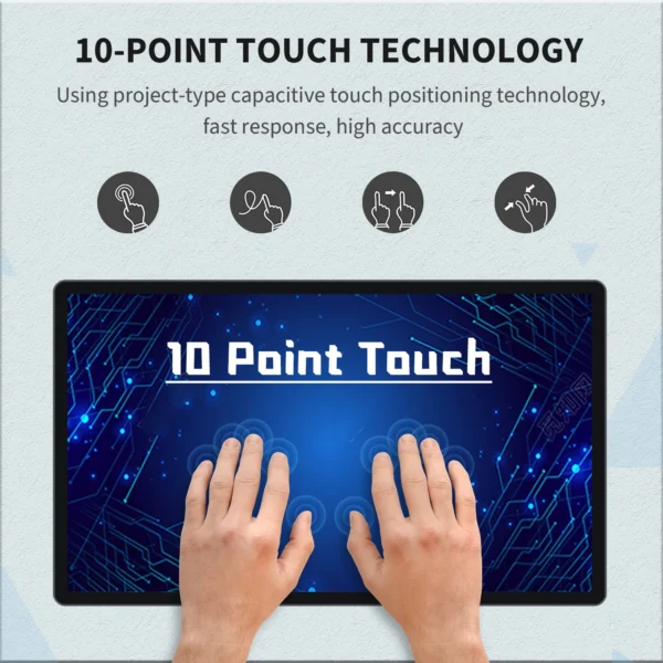 TouchWo-Tableta Industrial todo en uno con Wifi, Monitor de pantalla táctil 21,5, 27, 32 pulgadas, Hdmi, Pc, Android 11/Window 10 - Imagen 4