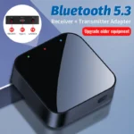 Receptor de Audio con Bluetooth 5,3, adaptador inalámbrico 2 en 1 con conector AUX de 3,5mm para música estéreo, Kit de coche, altavoces, auriculares y TV