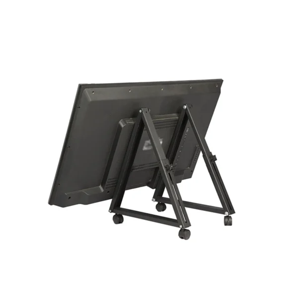 2 soportes para TV móvil de baja altura, soporte para TV rodante de Metal estable que ahorra espacio con monitor de ruedas, soporte de suelo para conferencias LCD - Imagen 4