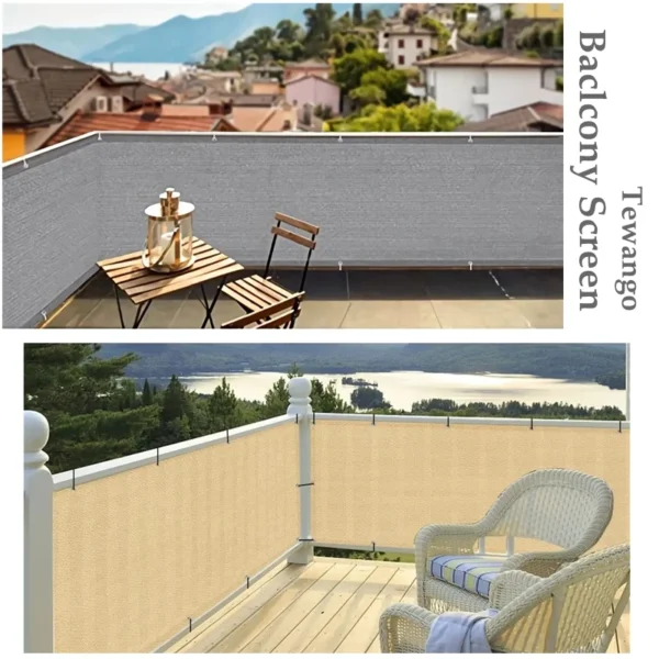 90% sombreado transpirable balcón pantalla de privacidad al aire libre parasol red Gazebo Patio sombra tela jardín valla red - Imagen 3
