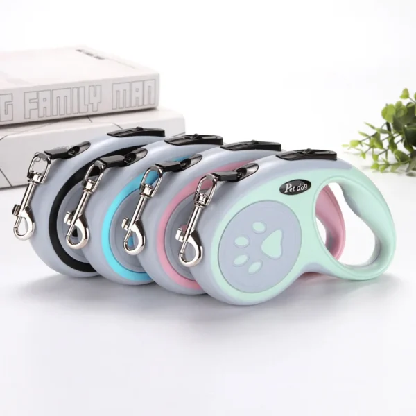Correa de nailon para perros de 3m y 5m, automática, retráctil, duradera, para gatos, extensible, para caminar, correr, ruleta de tracción para perros pequeños