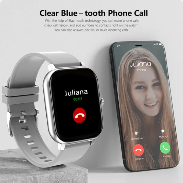 Reloj inteligente deportivo, reloj deportivo, Monitor de salud, reloj inteligente resistente al agua, relojes de llamada Bluetooth para hombres y mujeres, IOS, Xiaomi, Huawei 2024 - Imagen 4