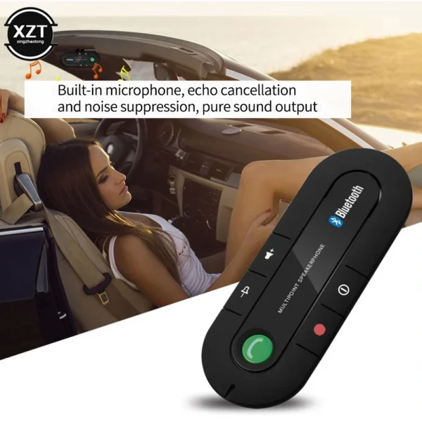 Altavoz inalámbrico 4,1 + EDR para coche, Kit de manos libres, reproductor de música MP3, alimentación USB, receptor de Audio, Clip para visera solar, compatible con Bluetooth, nuevo - Imagen 6