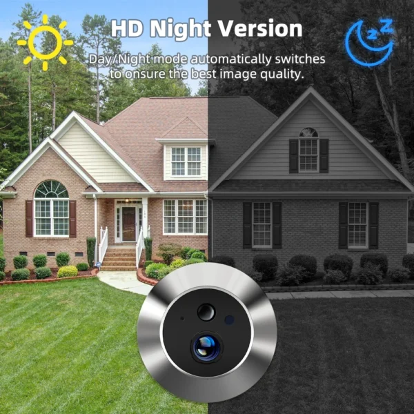Yuezhe-mirilla de puerta inteligente Tuya de 3MP, Visor de ojos con ángulo de visión amplio de 120 ° , WiFi, IR, detección PIR, c - Imagen 4