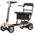 Patinete eléctrico de viaje de 4 ruedas, plegable, portátil, con asiento para personas mayores, Scooter de movilidad de 24V, batería extraíble ligera