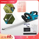 Cortasetos eléctrico YOFIDRA de 2000W, cortacésped de 15000 RPM, podadora de setos para paisajismo de jardín, herramienta para batería Makita de 18V
