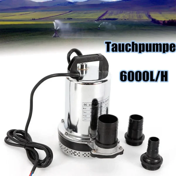Bomba sumergible de agua sucia, herramienta eléctrica para estanque, transferencia de inundación, CC de 12V, 50l/Min